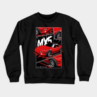 Miata jdm manga style Crewneck Sweatshirt